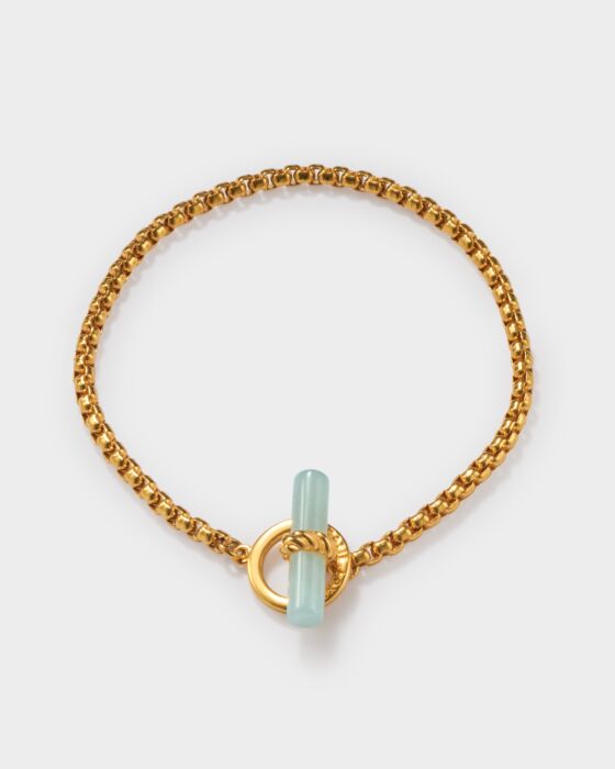 Katie Loxton Azura T Bar Bracelet with Semi Precious Stone