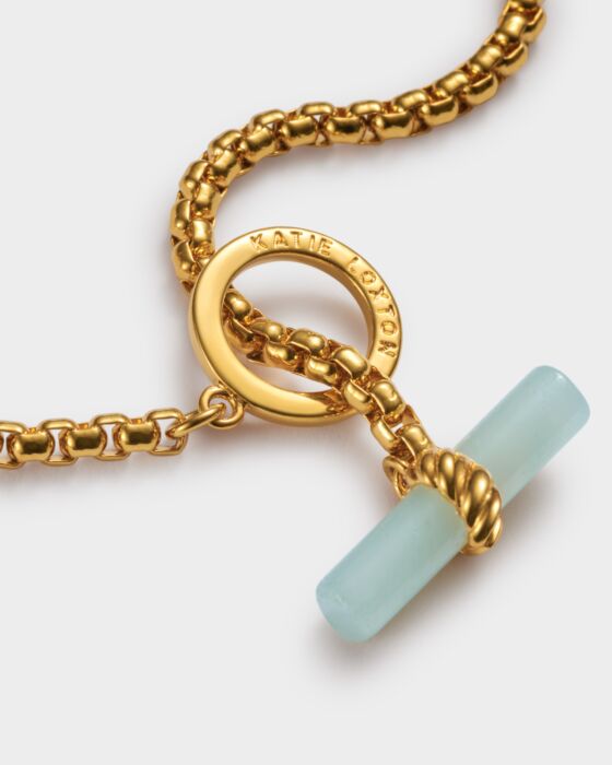 Katie Loxton Azura T Bar Bracelet with Semi Precious Stone