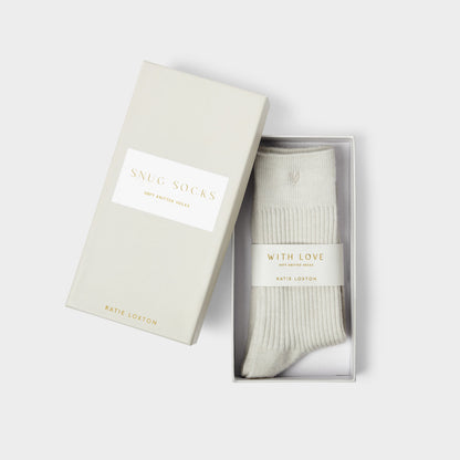 Katie Loxton Boxed Socks Off White