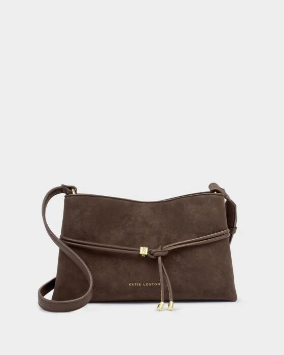 Katie Loxton Lori Crossbody Bag Suedette Bitter Chocolate