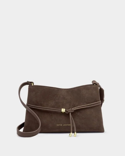 Katie Loxton Lori Crossbody Bag Suedette Bitter Chocolate