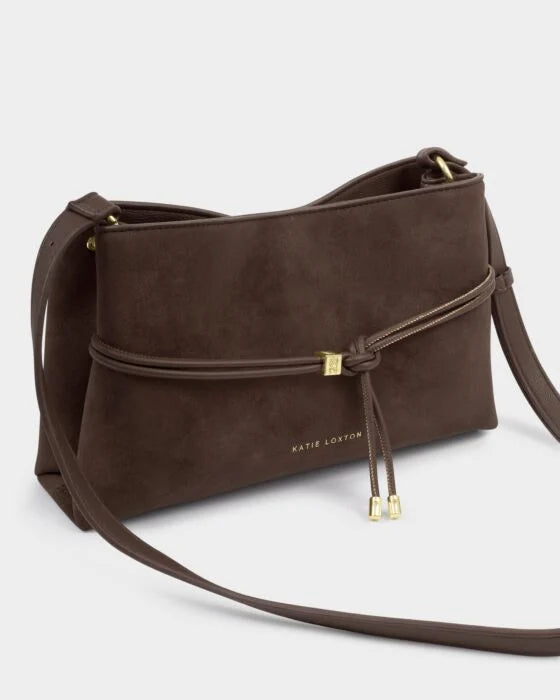 Katie Loxton Lori Crossbody Bag Suedette Bitter Chocolate