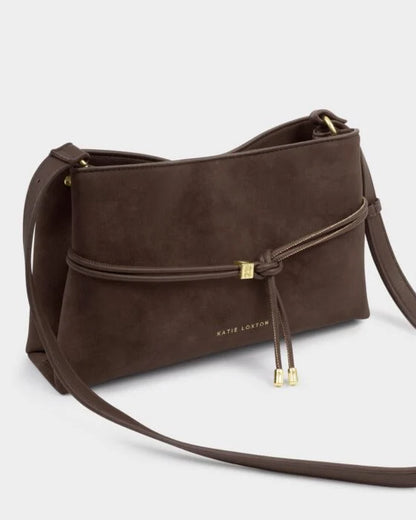Katie Loxton Lori Crossbody Bag Suedette Bitter Chocolate
