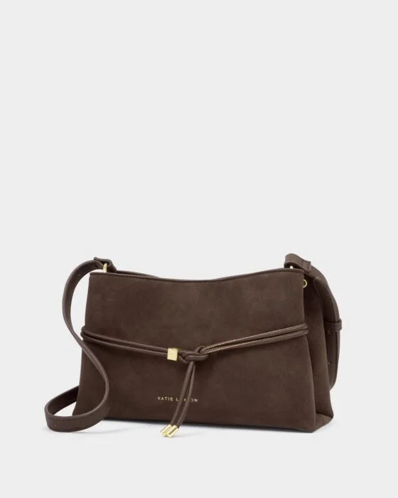 Katie Loxton Lori Crossbody Bag Suedette Bitter Chocolate