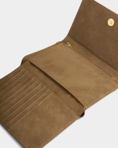 Katie Loxton Taya Woven Purse Suedette in Caramel