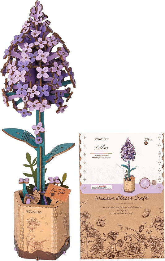 Rowood Wooden Bloom Craft Kit Lilac