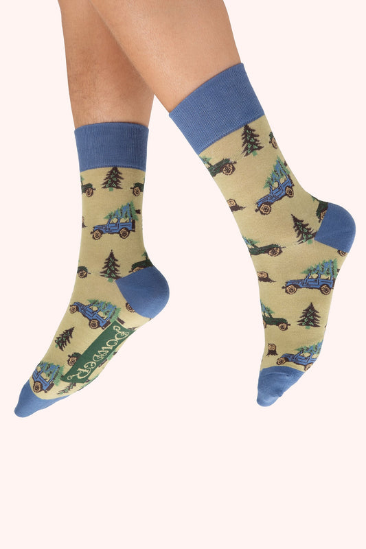 Powder Men's Socks - Fa la la la Landy (Landrover)