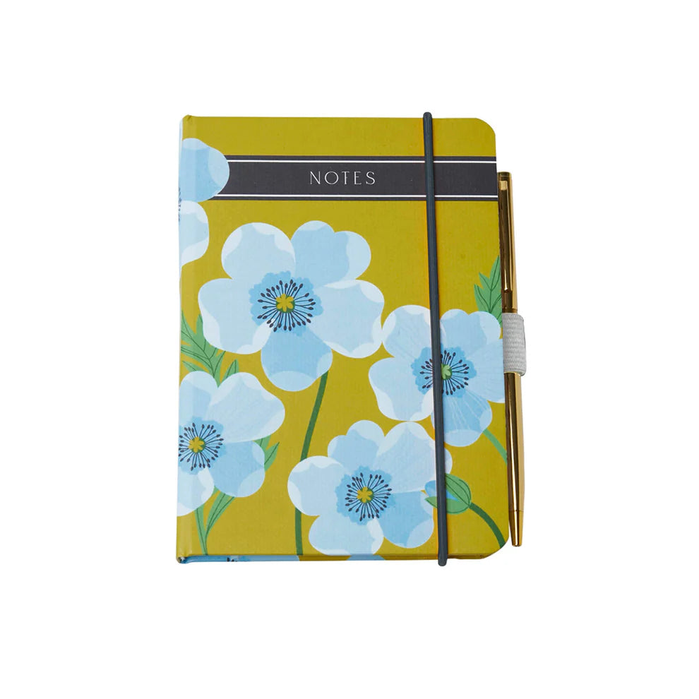 Belly Button Blue Poppy Notebook and Pen