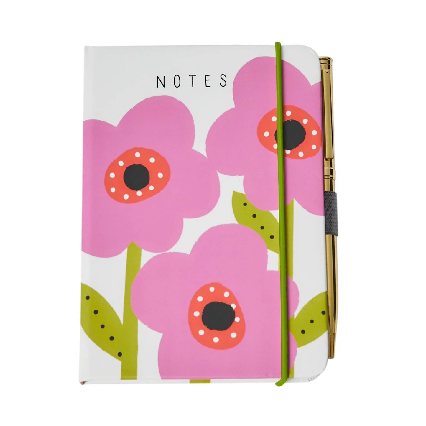 Belly Button Mauve Flower Notebook and Pen