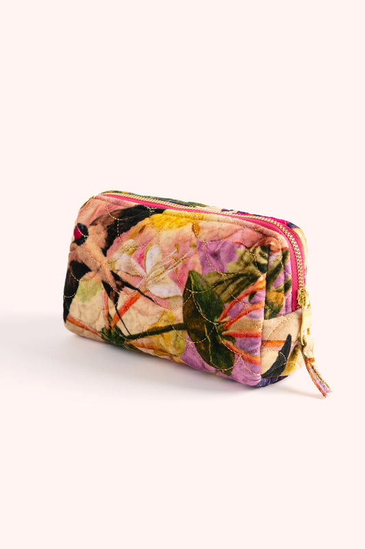 Powder Quilted Vanity Case - Cream Posy