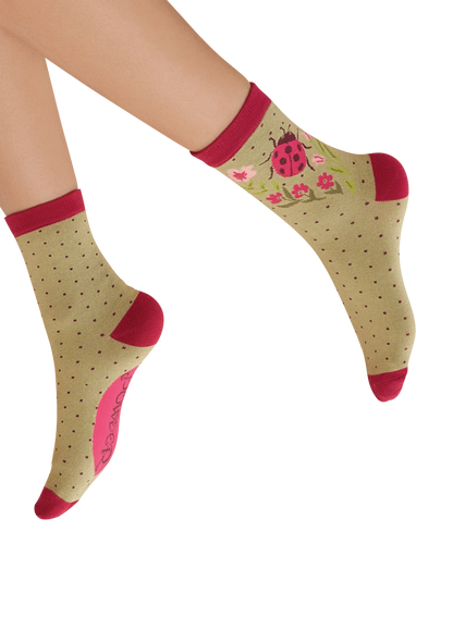 Powder Ladies Socks - Ladybirds