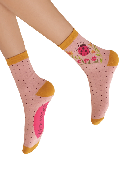 Powder Ladies Socks - Ladybirds