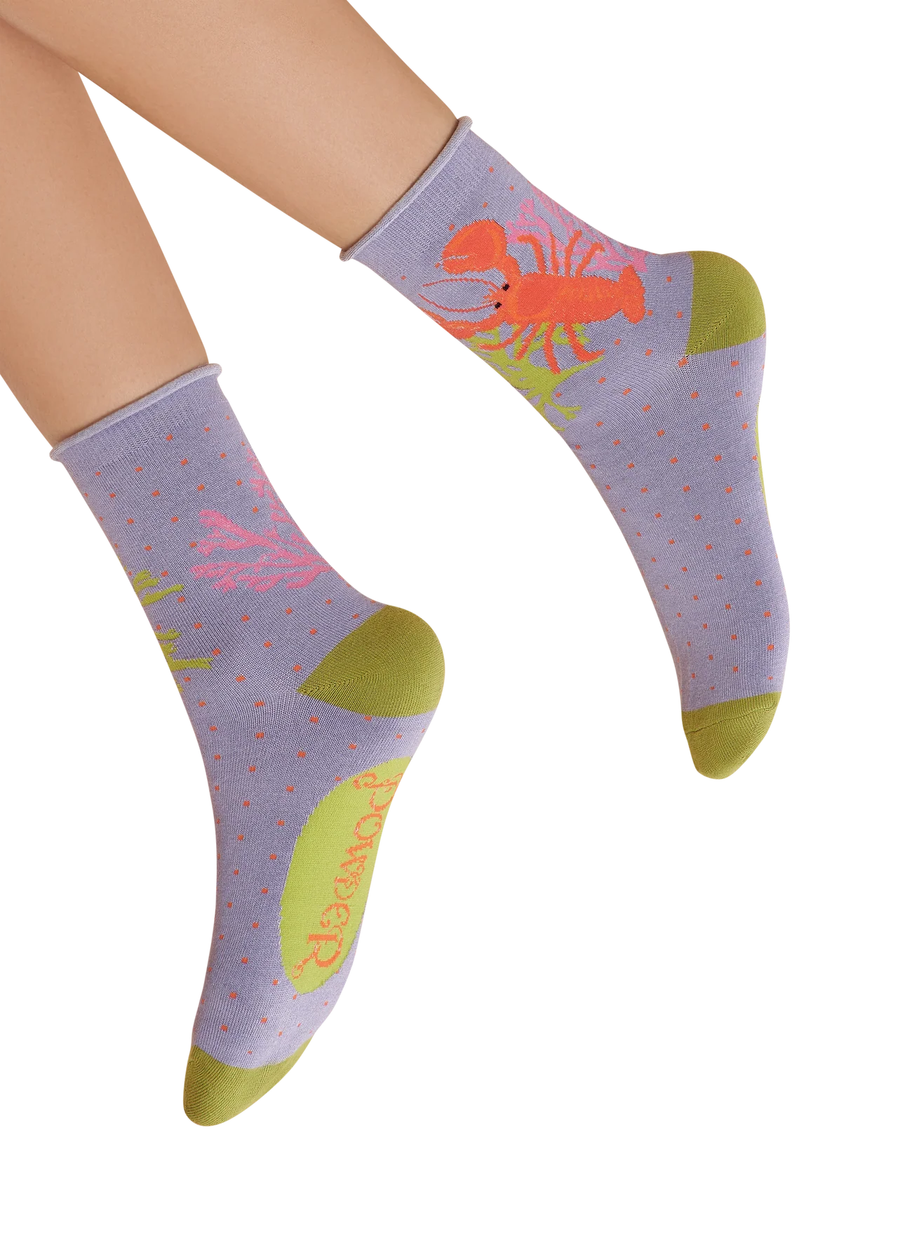 Powder Ladies Socks - Lilac Lobster