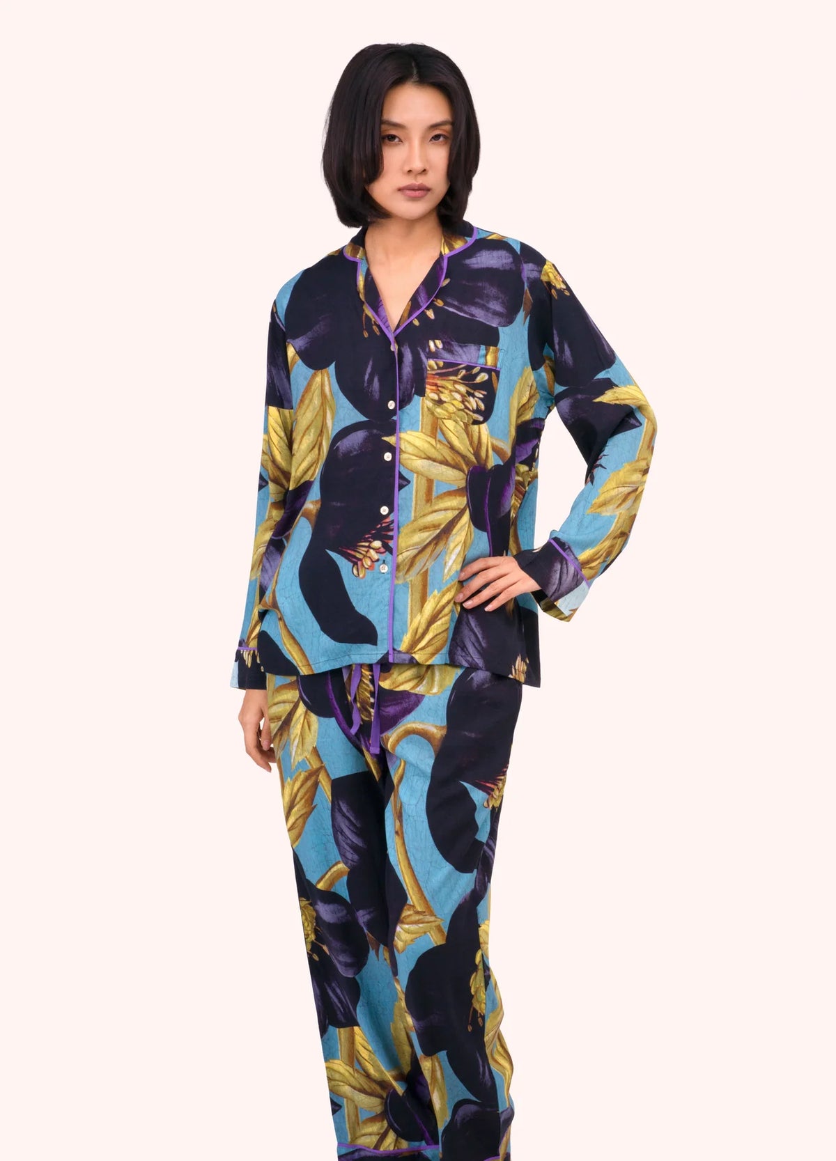 Powder Hellebore Floral Pyjamas - Various Sizes