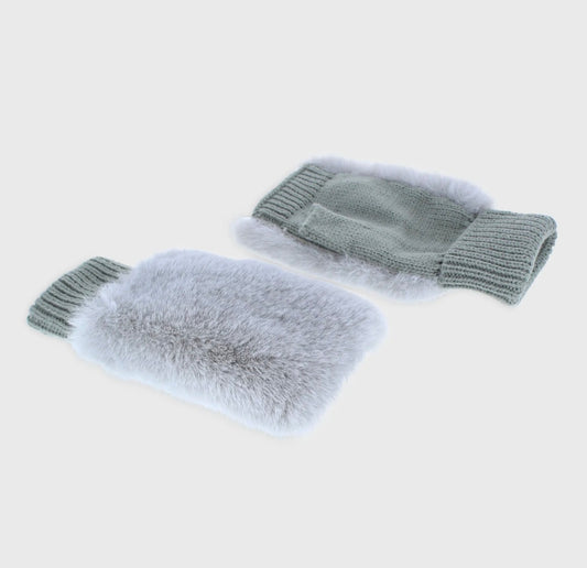Millie Mae Faux Fur Fingerless Gloves - Various Colours
