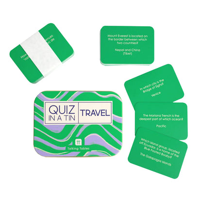 Talking Tables Quiz in a Tin - Travel Trivia