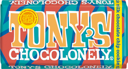 TONY'S Chocolonely Milk Chocolate Chip Cookie Chocolate Bar