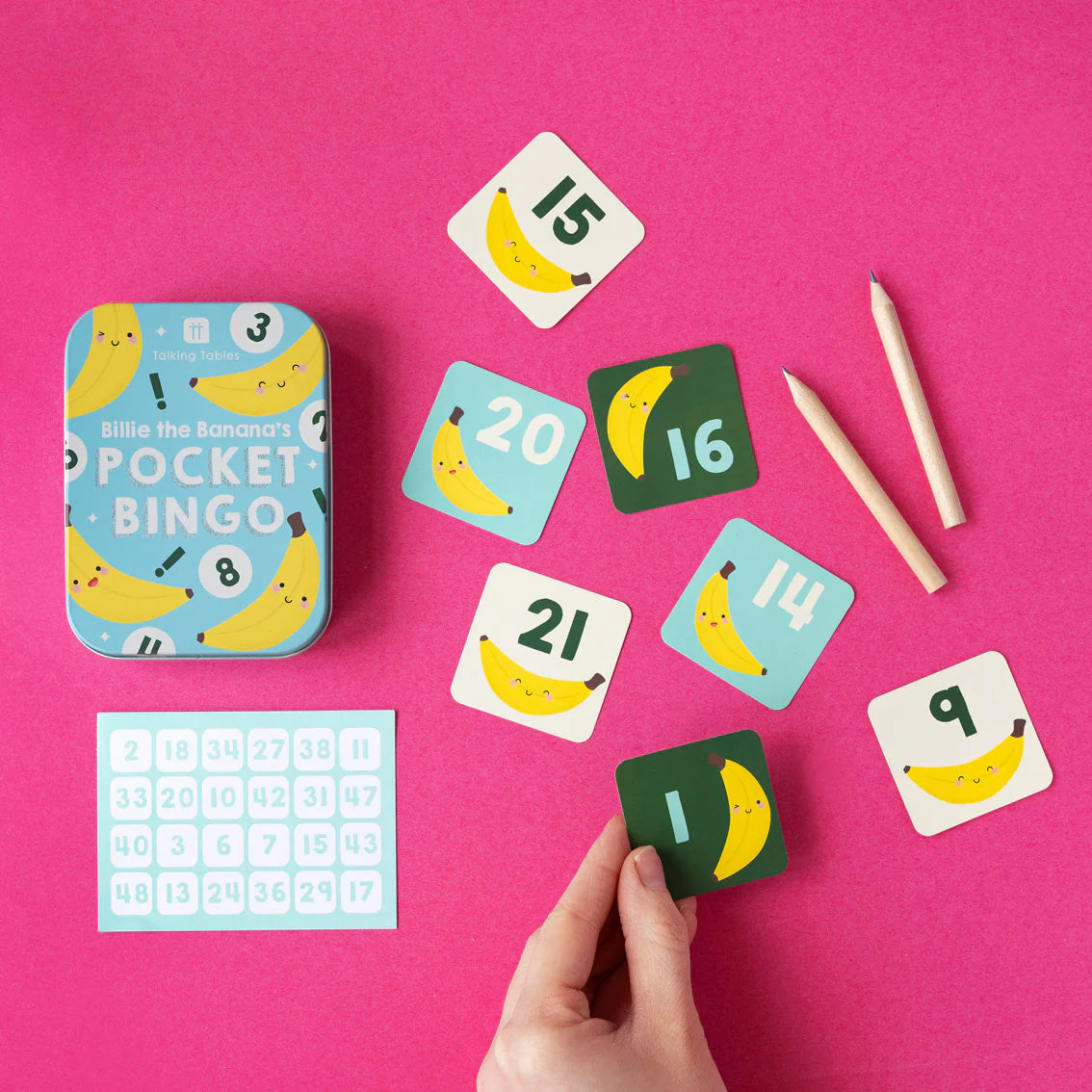 Talking Tables Billie the Banana Pocket Bingo