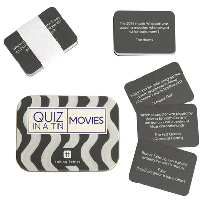 Talking Tables Quiz in a Tin - Movie Trivia