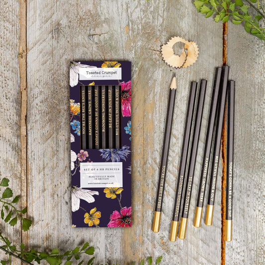 Toasted Crumpet The Regency Gardens Set of 6 Pencils