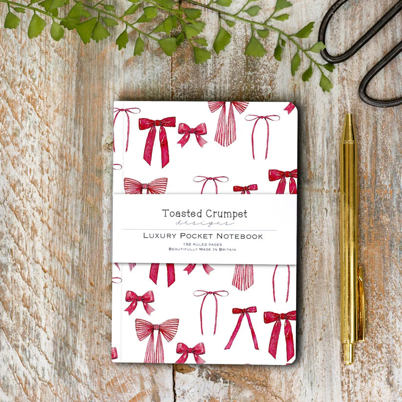 Toasted Crumpet Bows A6 Pocket Notebook