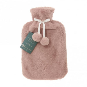 Aroma Home Pink Faux Fur Hot Water Bottle