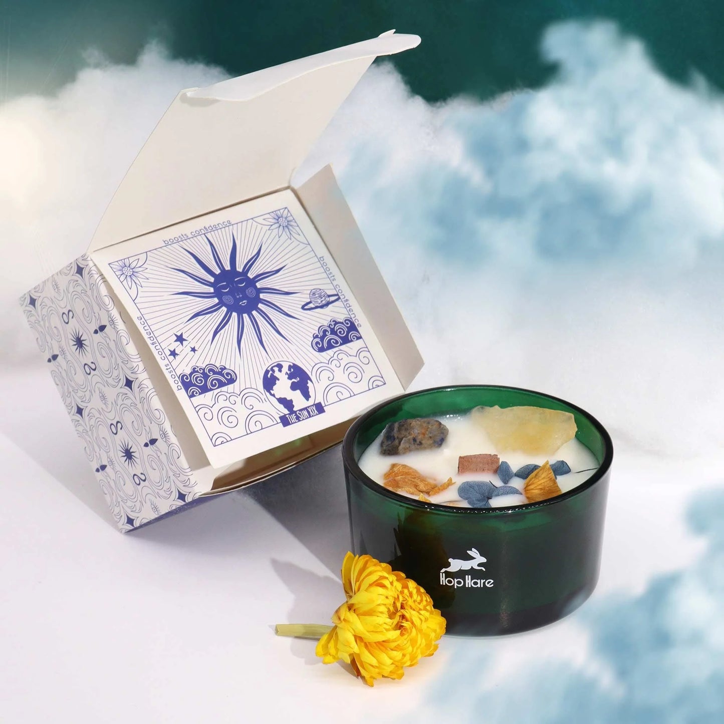 Hop Hare Crystal Floral Candle - Lemon Horizon Fragrance