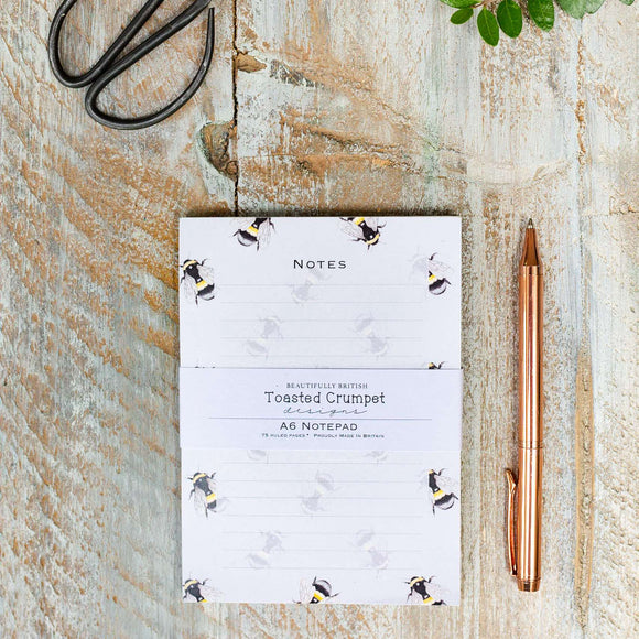 Toasted Crumpet Bee Pure A6 Jotter Pad