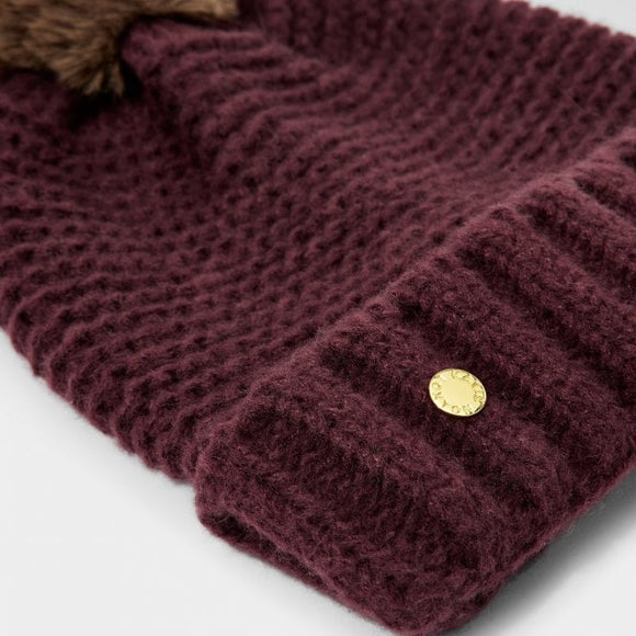 Katie Loxton Knitted Hat, Chunky Plum