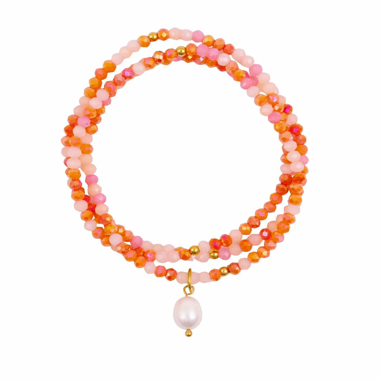 Kiki Crystal Wrap Bracelet / Necklace Blush Bloom