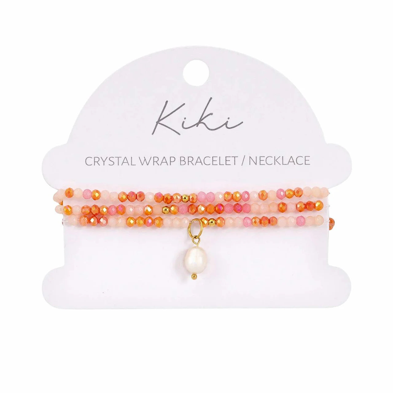 Kiki Crystal Wrap Bracelet / Necklace Blush Bloom