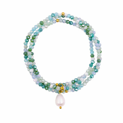 Kiki Crystal Wrap Bracelet / Necklace Emerald Song