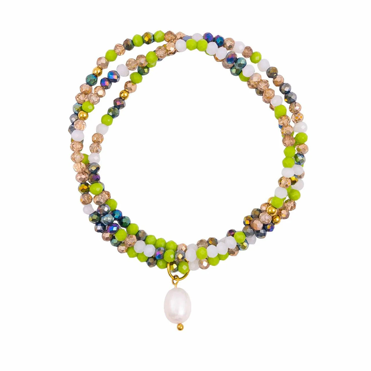 Kiki Crystal Wrap Bracelet / Necklace Green Oracle
