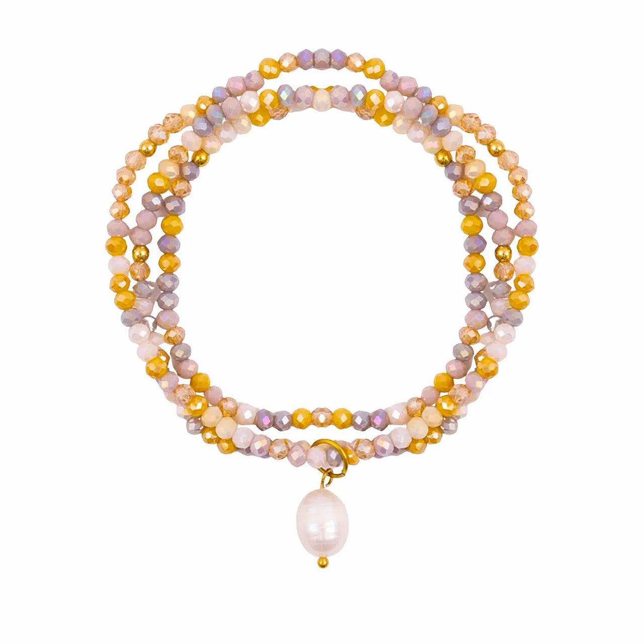 Kiki Crystal Wrap Bracelet / Necklace Marigold Charm