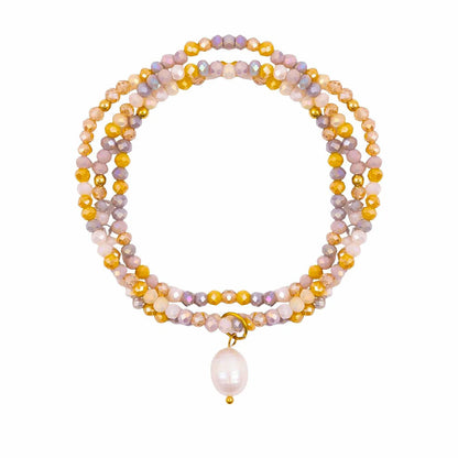 Kiki Crystal Wrap Bracelet / Necklace Marigold Charm
