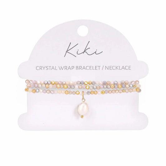 Kiki Crystal Wrap Bracelet / Necklace Marigold Charm