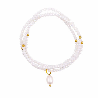 Kiki Crystal Wrap Bracelet / Necklace Snow Blossom