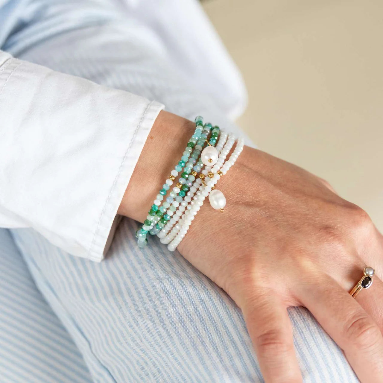 Kiki Crystal Wrap Bracelet / Necklace Snow Blossom