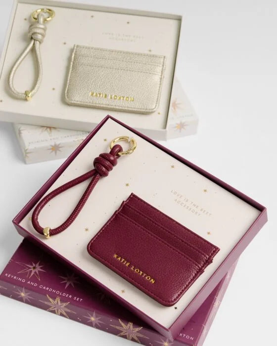 Katie Loxton Gift Boxed Key Ring and Card Holder - Various Colours Available