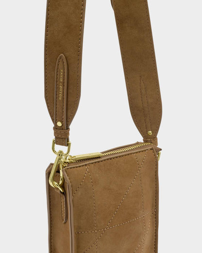 Katie Loxton Avery Slim Quilted Suedette Crossbody Bag
