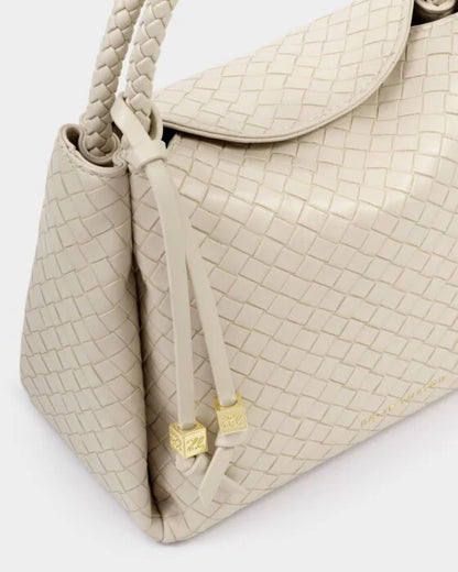 KATIE LOXTON Nova Top Handle Bag in Off White