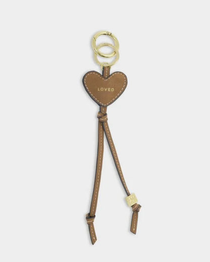 Katie Loxton Heart Suedette Bag Charm