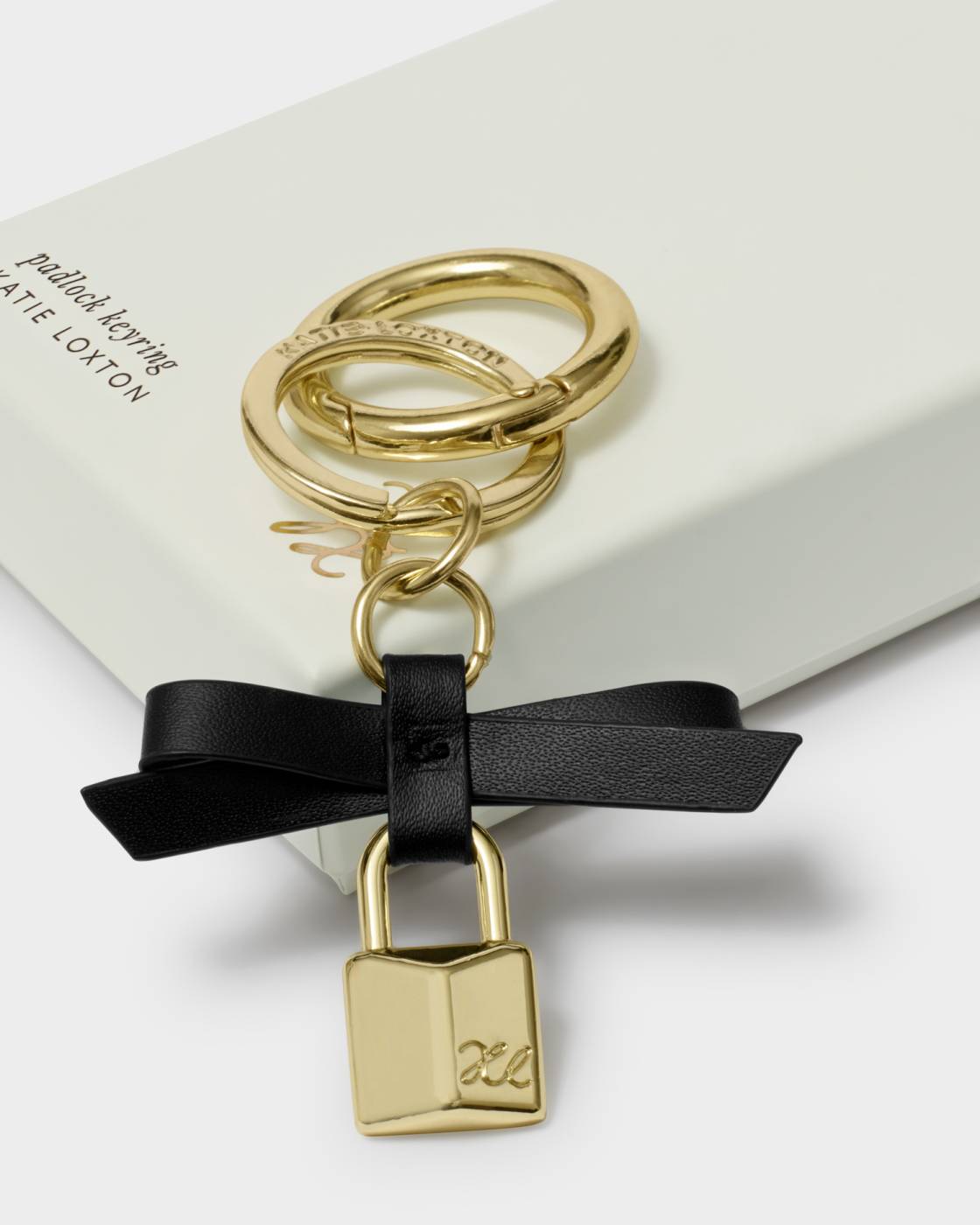 Katie Loxton Gift Boxed Bow Padlock Key Ring - Various colours