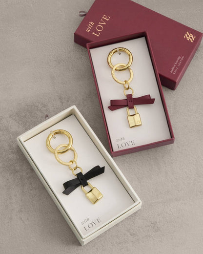 Katie Loxton Gift Boxed Bow Padlock Key Ring - Various colours