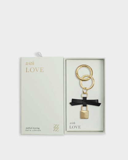 Katie Loxton Gift Boxed Bow Padlock Key Ring - Various colours
