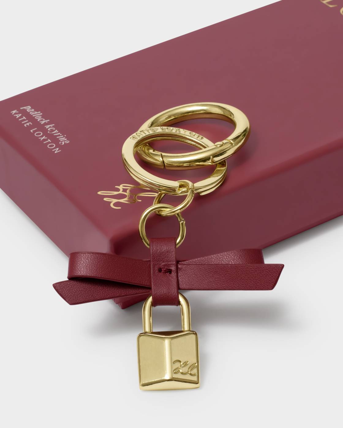 Katie Loxton Gift Boxed Bow Padlock Key Ring - Various colours
