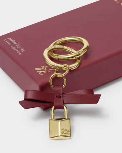 Katie Loxton Gift Boxed Bow Padlock Key Ring - Various colours