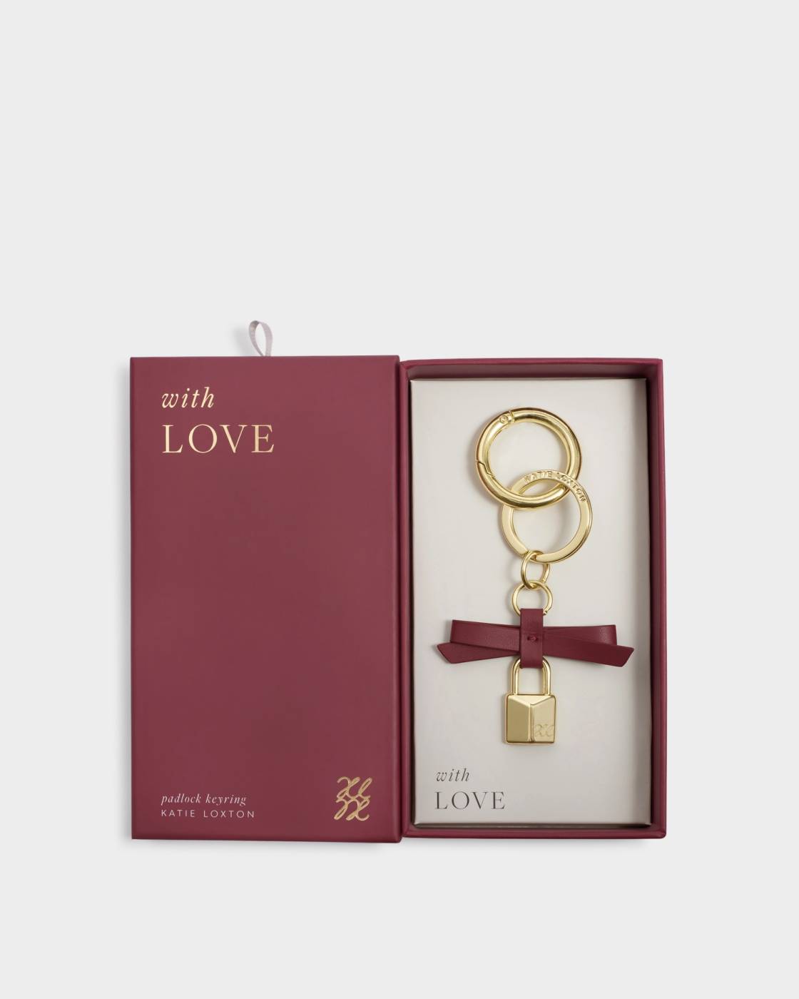 Katie Loxton Gift Boxed Bow Padlock Key Ring - Various colours