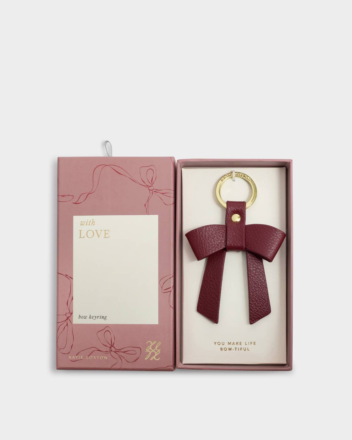 Katie Loxton Gift Boxed Bow-tiful Keyring Cherry