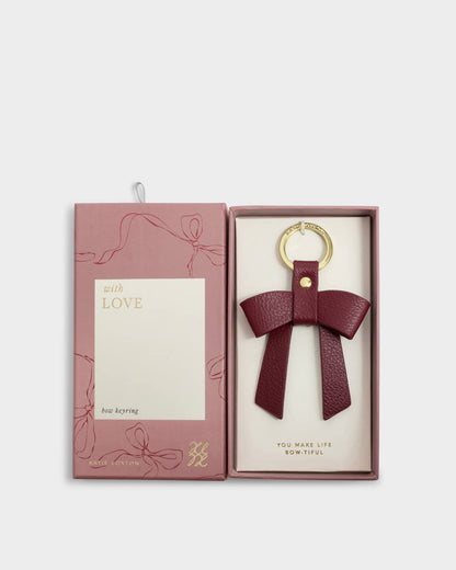 Katie Loxton Gift Boxed Bow-tiful Keyring Cherry